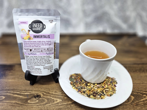 Immortalis Gourmet Herbal Tea: Lemon Ginger Loose Leaf Blend