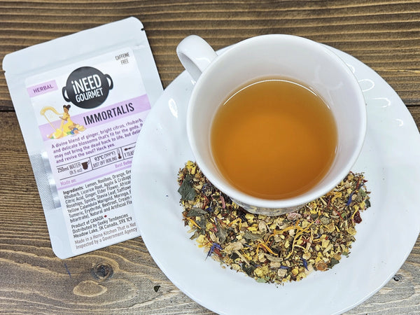 Immortalis Gourmet Herbal Tea: Lemon Ginger Loose Leaf Blend