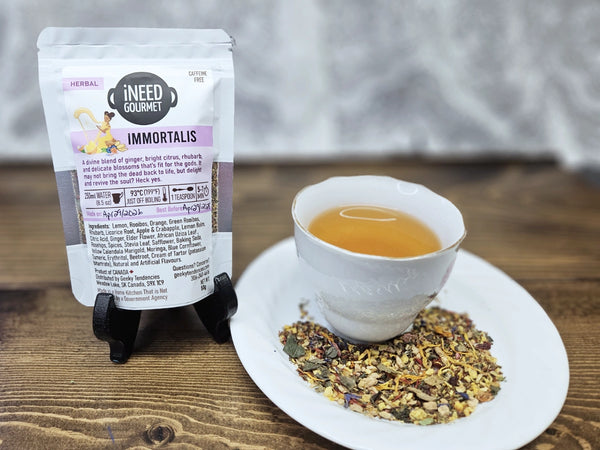 Immortalis Gourmet Herbal Tea: Lemon Ginger Loose Leaf Blend