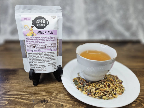 Immortalis Gourmet Herbal Tea: Lemon Ginger Loose Leaf Blend