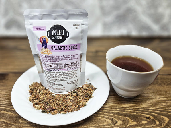 Galactic Spice Gourmet Herbal Tea: Chai Spice Decaf Loose Leaf Blend