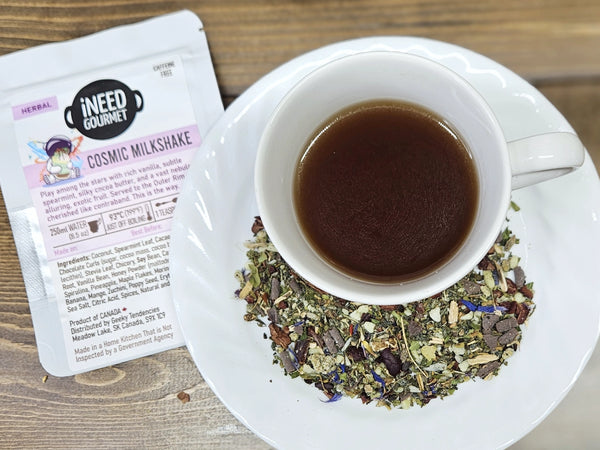 Cosmic Milkshake Gourmet Herbal Tea: Mint Chocolate Loose Leaf Blend