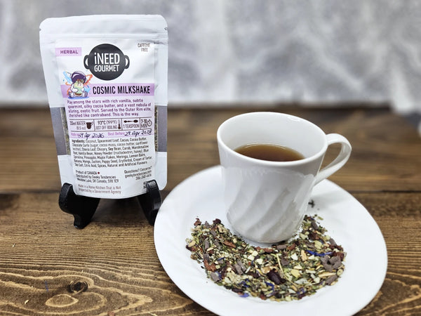 Cosmic Milkshake Gourmet Herbal Tea: Mint Chocolate Loose Leaf Blend