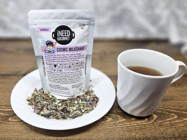 Cosmic Milkshake Gourmet Herbal Tea: Mint Chocolate Loose Leaf Blend