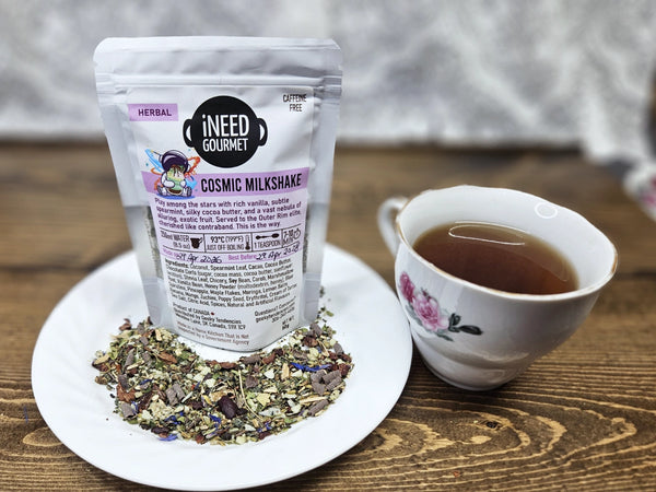 Cosmic Milkshake Gourmet Herbal Tea: Mint Chocolate Loose Leaf Blend