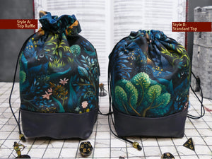 Enchanted Forest Dice Bag with built-in organizer