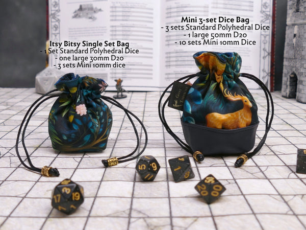 Enchanted Forest Mini Dice Bags (2 sizes)