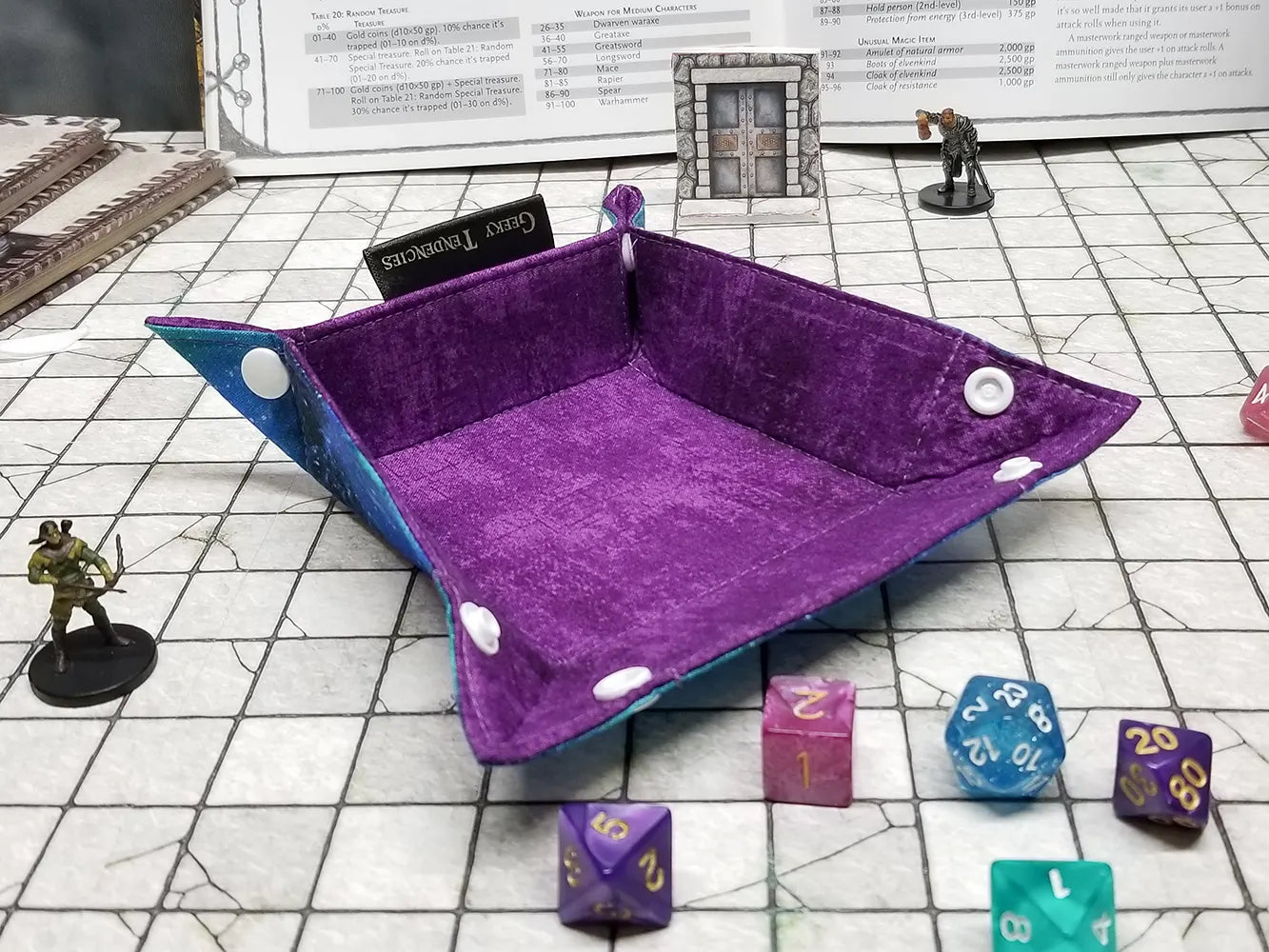 Small Blue Nebula Collapsible Dice Tray