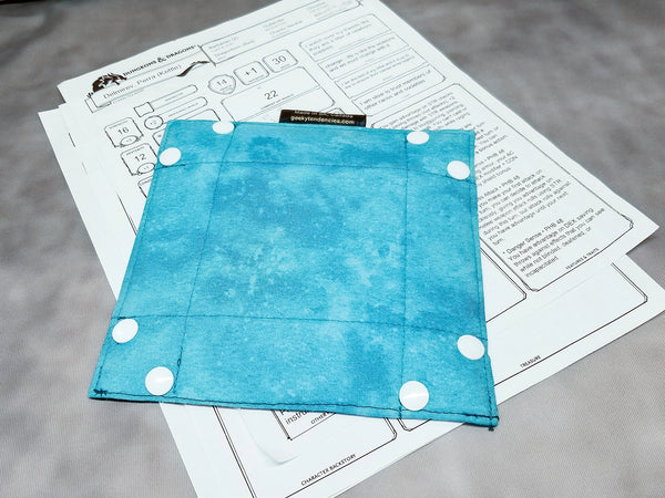Small Teal Constellation Collapsible Dice Tray
