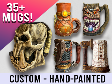 Custom Hand-painted -  Mythic Mugs Can Holders