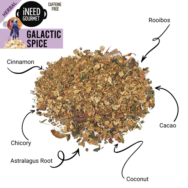 Galactic Spice Gourmet Herbal Tea: Chai Spice Decaf Loose Leaf Blend