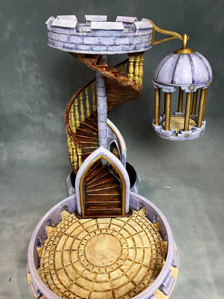 Lavender Empire - Dice Tower - Hand-painted