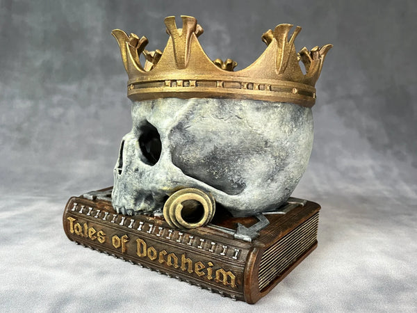 Regal Relic Crowned Skull Candy Bowl, Desk Organizer, Dice Storage