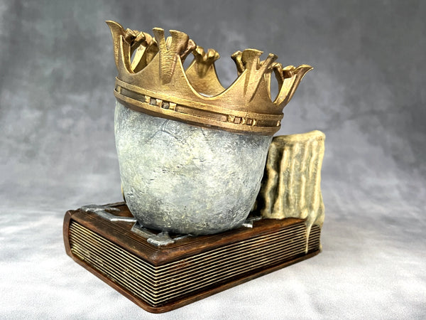 Regal Relic Crowned Skull Candy Bowl, Desk Organizer, Dice Storage