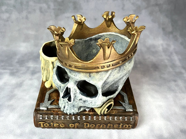 Regal Relic Crowned Skull Candy Bowl, Desk Organizer, Dice Storage