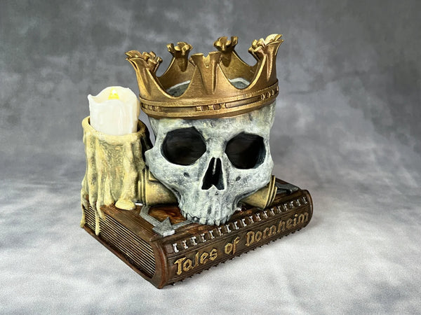 Regal Relic Crowned Skull Candy Bowl, Desk Organizer, Dice Storage