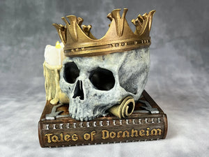 Regal Relic Crowned Skull Candy Bowl, Desk Organizer, Dice Storage