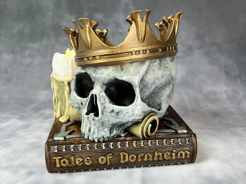 Regal Relic Crowned Skull Candy Bowl, Desk Organizer, Dice Storage