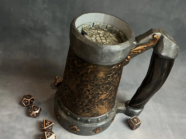 Granite Grey Tower Insert for Mythic Mugs - Standard Size -  Hand Painted