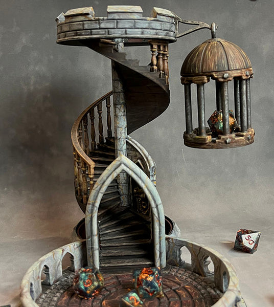 Bordeaux Vale - Hand Painted Dice Tower