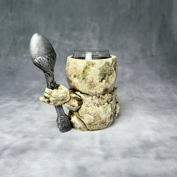 Grinning Golem  - Hand painted Can Holder Mug
