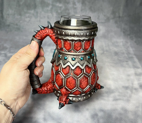 Dragon Blooded/Dragonborn Hand Painted Can Holder Mug