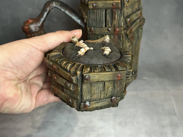 Coffin/Grave Digger Hand-painted Dice/Storage Box