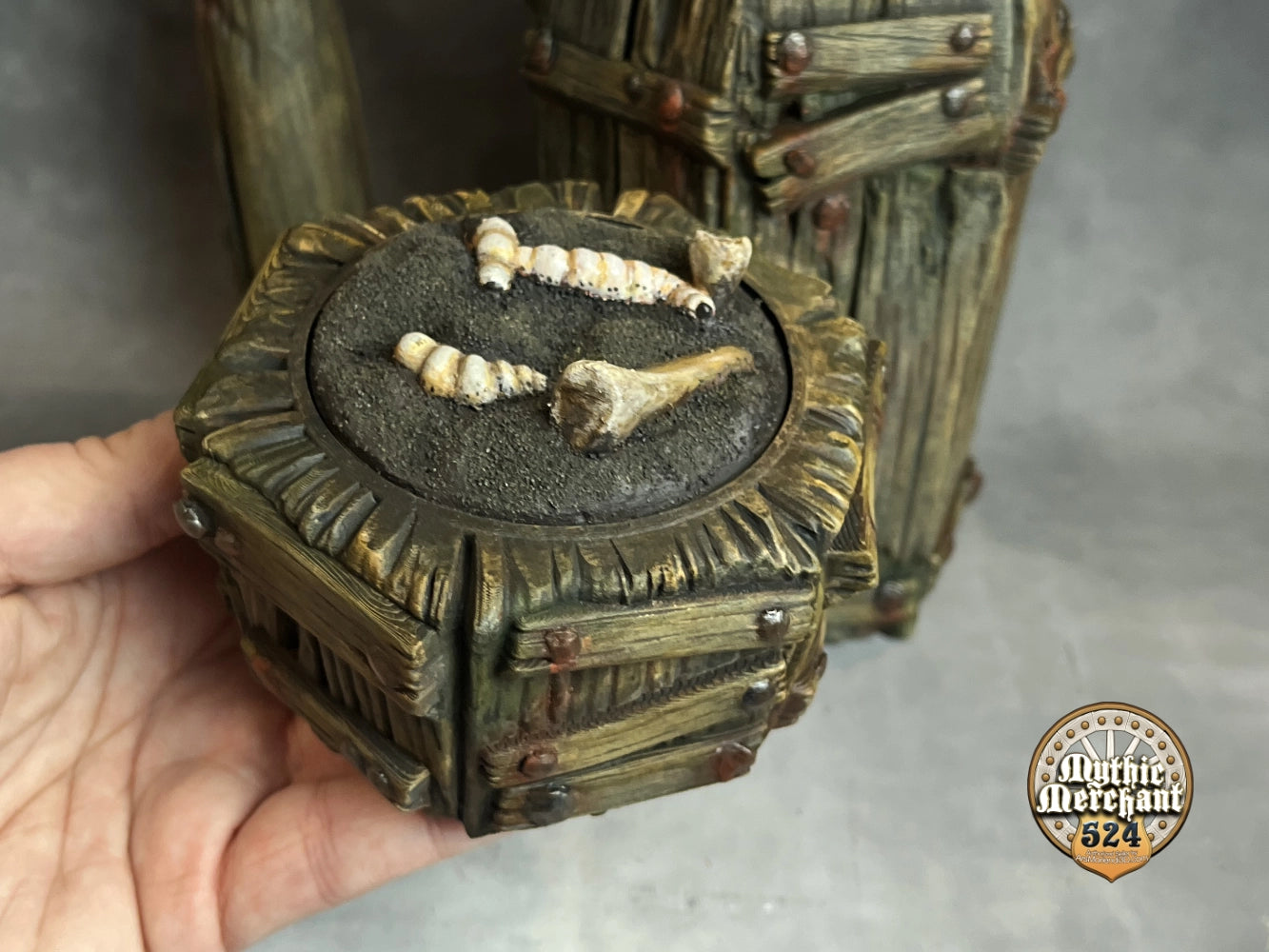 Coffin/Grave Digger Hand-painted Dice/Storage Box