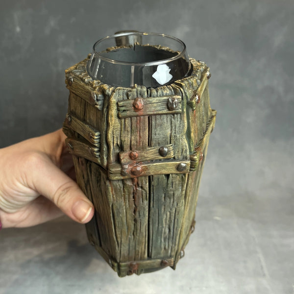 Coffin/Gravedigger Mug - Custom Hand Painted - Mythic Can Holder Mug