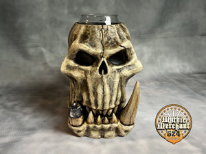 Orc Skull - Hand Painted - Can Holder Mug