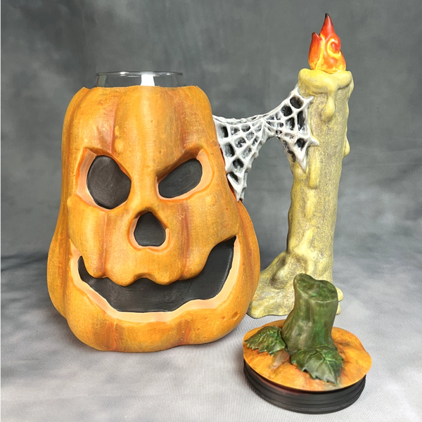 Jack'O'Lantern - Hand Painted Can Holder Mug