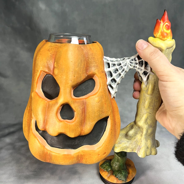 Jack'O'Lantern - Hand Painted Can Holder Mug