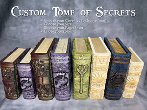 Secret Tome Book Box – Hidden Storage for Cards, Dice & More - Whimsical Magical Fantasy Decor