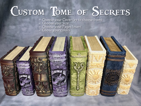 Secret Tome Book Box – Hidden Storage for Cards, Dice & More - Whimsical Magical Fantasy Decor