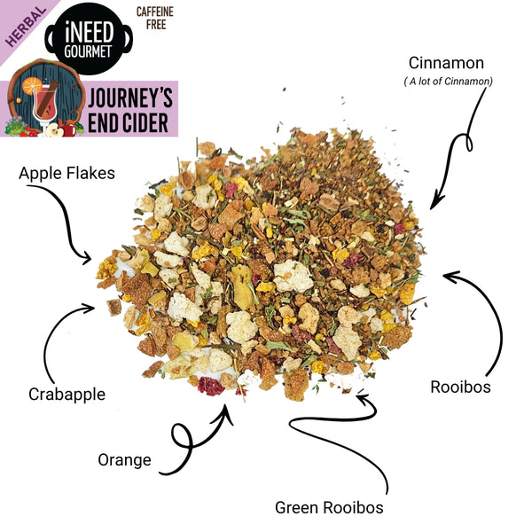 Journey's End Cider Gourmet Herbal Tea: Apple Cider Loose Leaf Blend