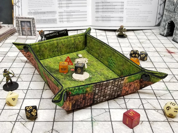 Random Encounter Dice Map Tray - Fallen Statue