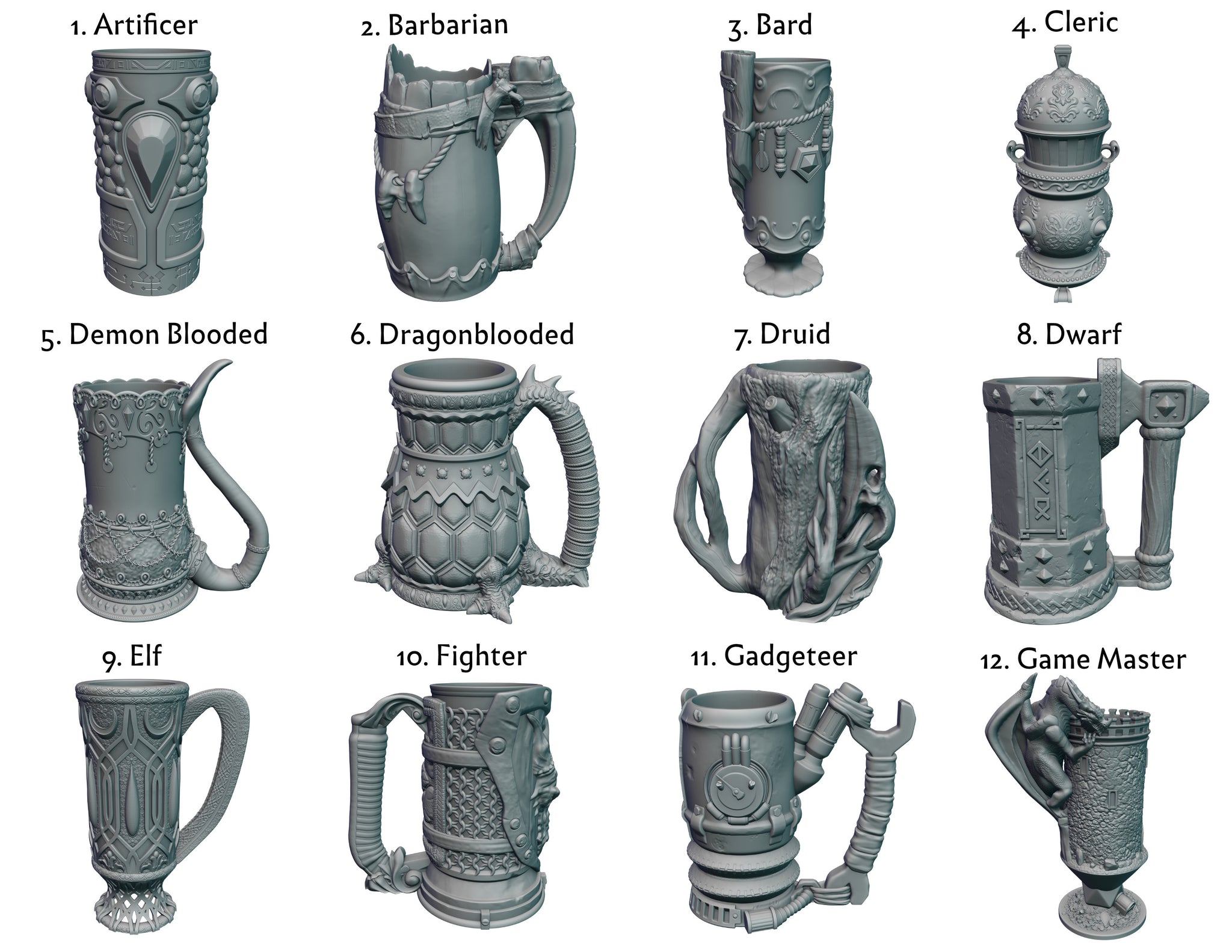 Unpainted Mythic Mugs Can Holders