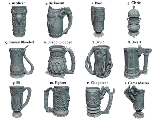 Unpainted Mythic Mugs Can Holders