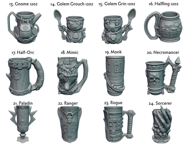 Unpainted Mythic Mugs Can Holders