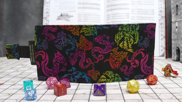 Large Black Rainbow Dragon 48pg Spell Book/Card Album