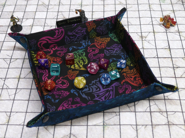 Black Rainbow Dragon Dice Trays