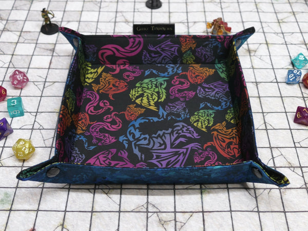 Black Rainbow Dragon Dice Trays