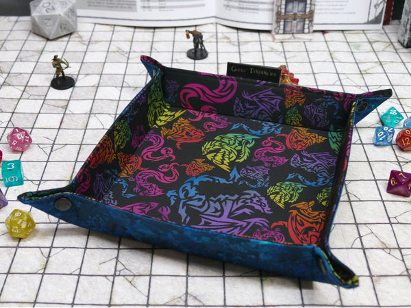 Black Rainbow Dragon Dice Trays