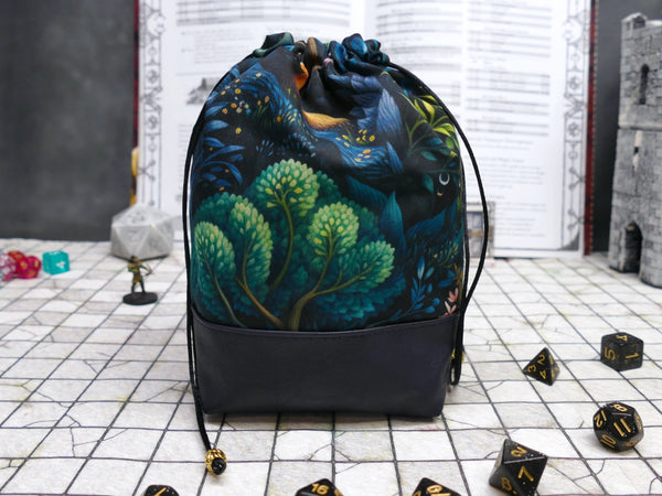 Enchanted Forest Dice Bag with built-in organizer