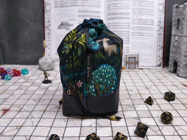 Enchanted Forest Dice Bag with built-in organizer