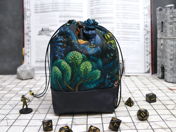 Enchanted Forest Dice Bag with built-in organizer