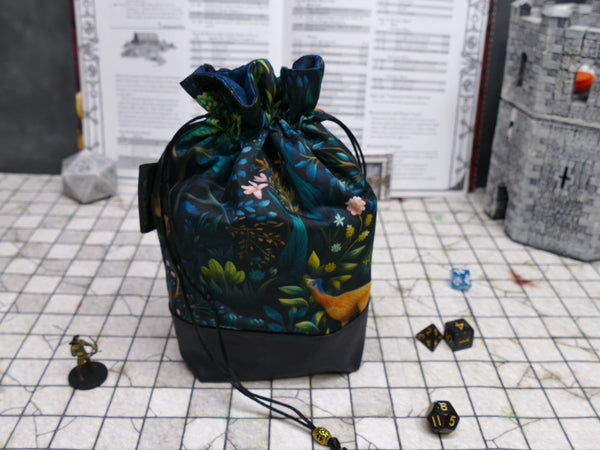 Enchanted Forest Dice Bag with built-in organizer