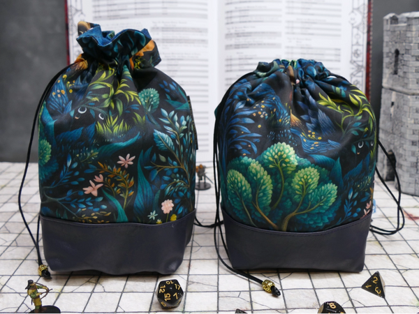 Enchanted Forest Dice Bag with built-in organizer