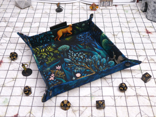 Enchanted Forest Dice Bag with built-in organizer