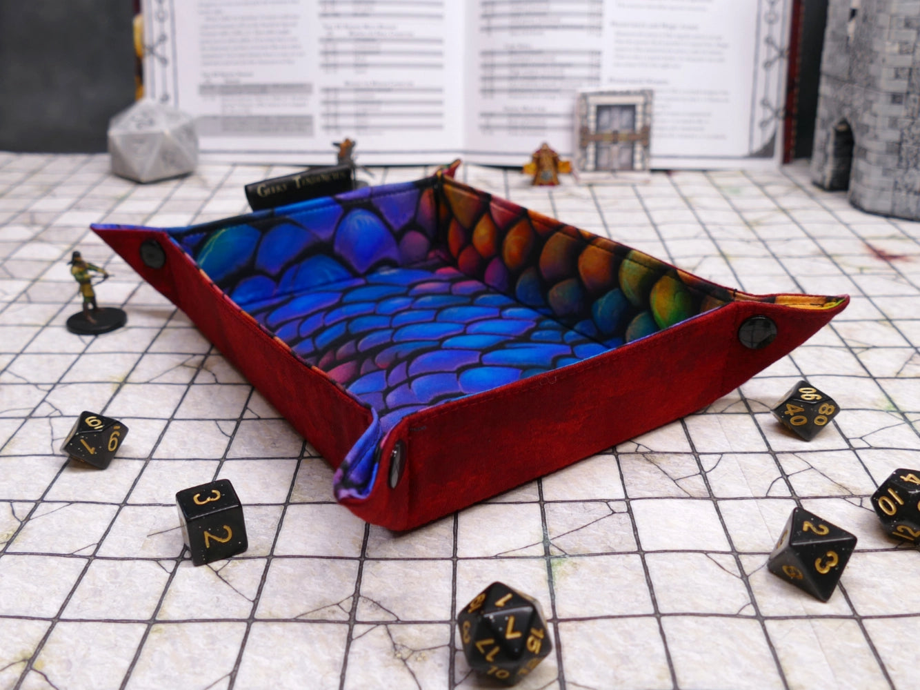 Rainbow Dragonscale Dice Tray